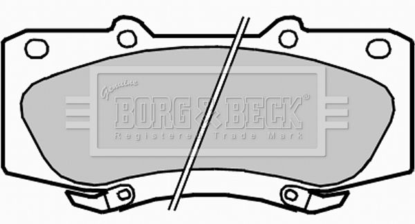 BORG & BECK Комплект тормозных колодок, дисковый тормоз BBP2286